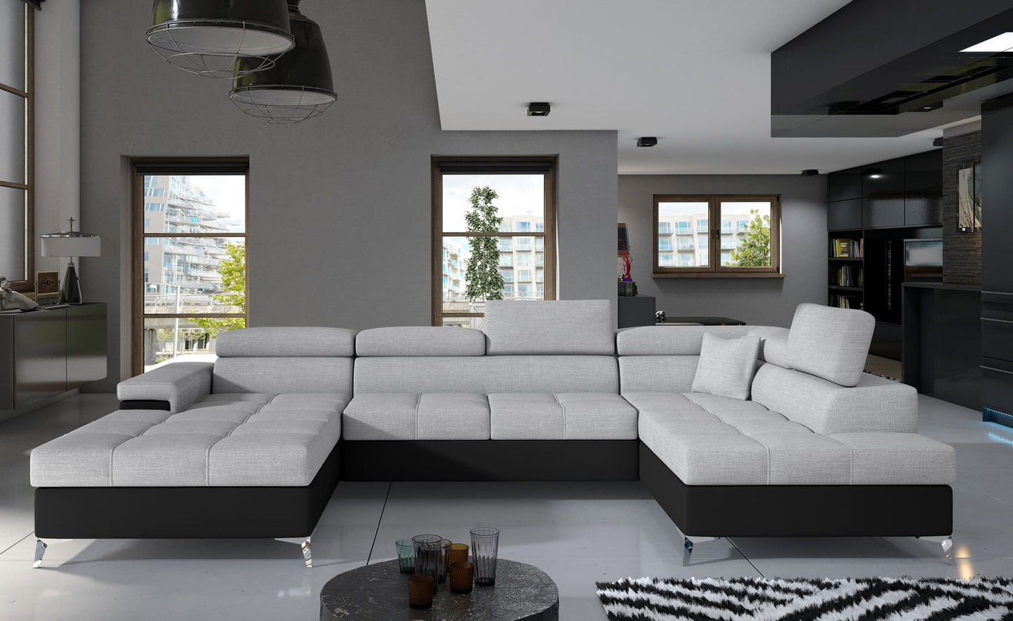 Corner Sleeper Sofa Ludlow 42 | size: Width: 345cm, Height: 90cm, Depth: 60cm | color: Sawana/Soft | image: 1 | variant: 1016426