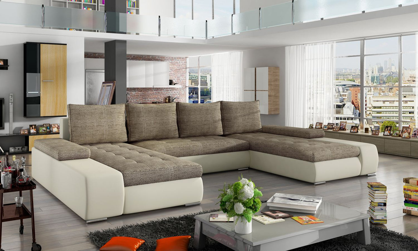 Corner Sleeper Sofa Marino 4 | size: Width: 363cm, Height: 88cm, Depth: 53cm | color: Berlin/Soft | image: 1 | variant: 1016093