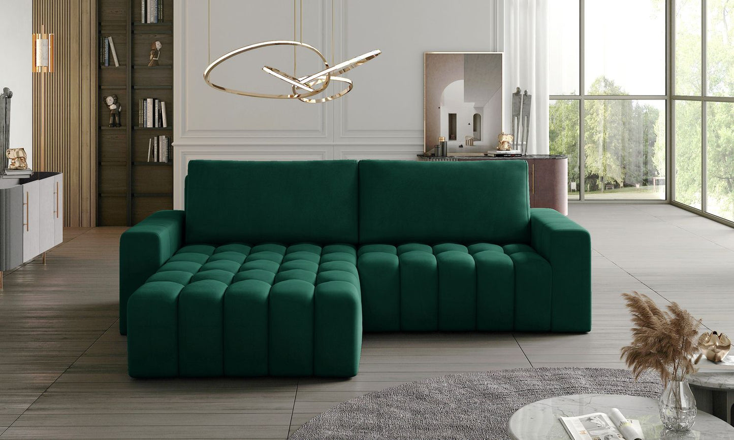 Corner Sleeper Sofa Norwich 4 | size: Width: 250cm, Height: 92cm, Depth: 175cm | color: Green | image: 1 | variant: 1015143