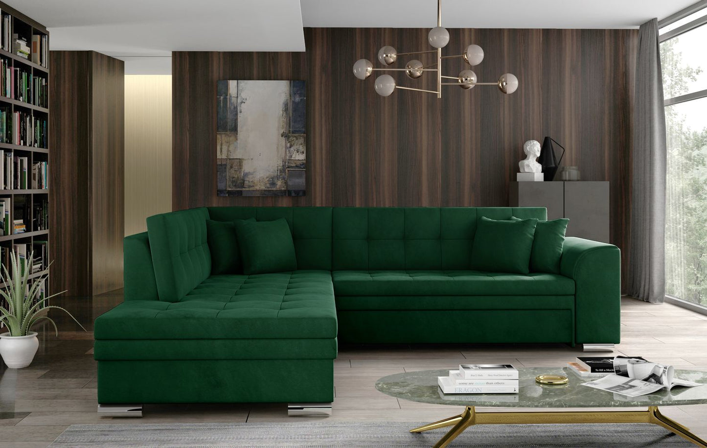 Corner Sleeper Sofa Pieretta 6 | size: Width: 260cm, Height: 80cm, Depth: 58cm | color: Kronos | image: 1 | variant: 1016290