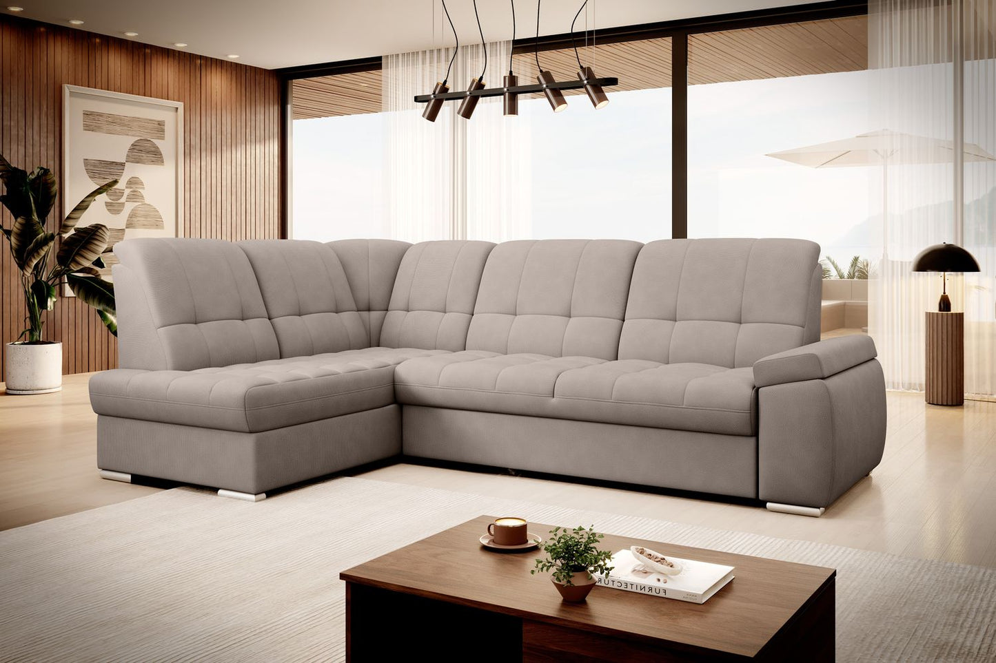 Corner Sleeper Sofa Sado 15 | size: Width: 272cm, Height: 95cm, Depth: 192cm | color: Poco | image: 1 | variant: 1015203