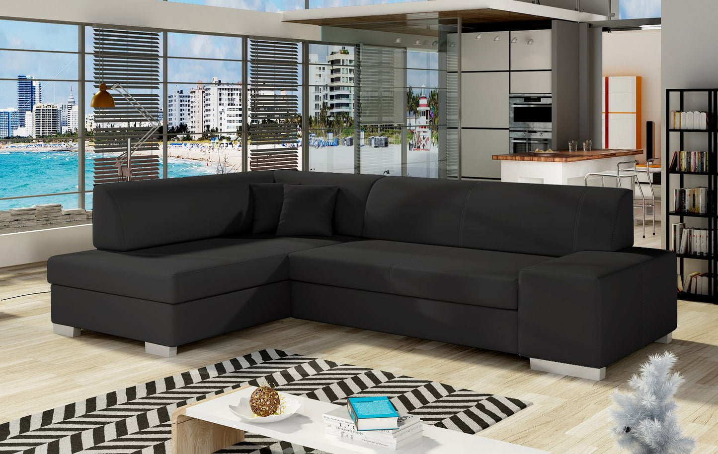 Corner Sleeper Sofa Salisbury 3 | size: Width: 268cm, Height: 73cm, Depth: 167cm | color: Soft | image: 1 | variant: 1016606