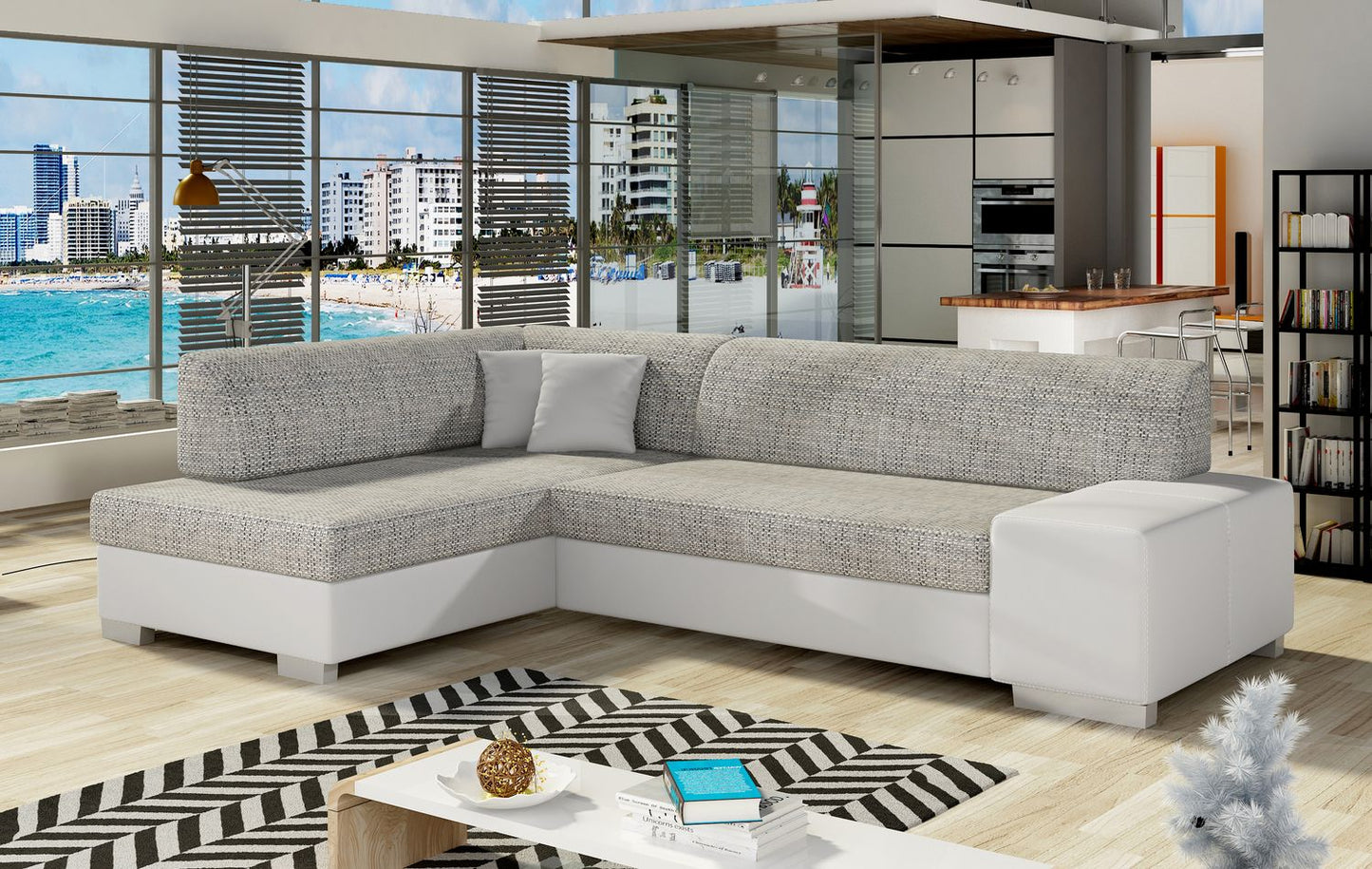 Corner Sleeper Sofa Salisbury 5 | size: Width: 268cm, Height: 73cm, Depth: 167cm | color: Berlin/Soft | image: 1 | variant: 1016608
