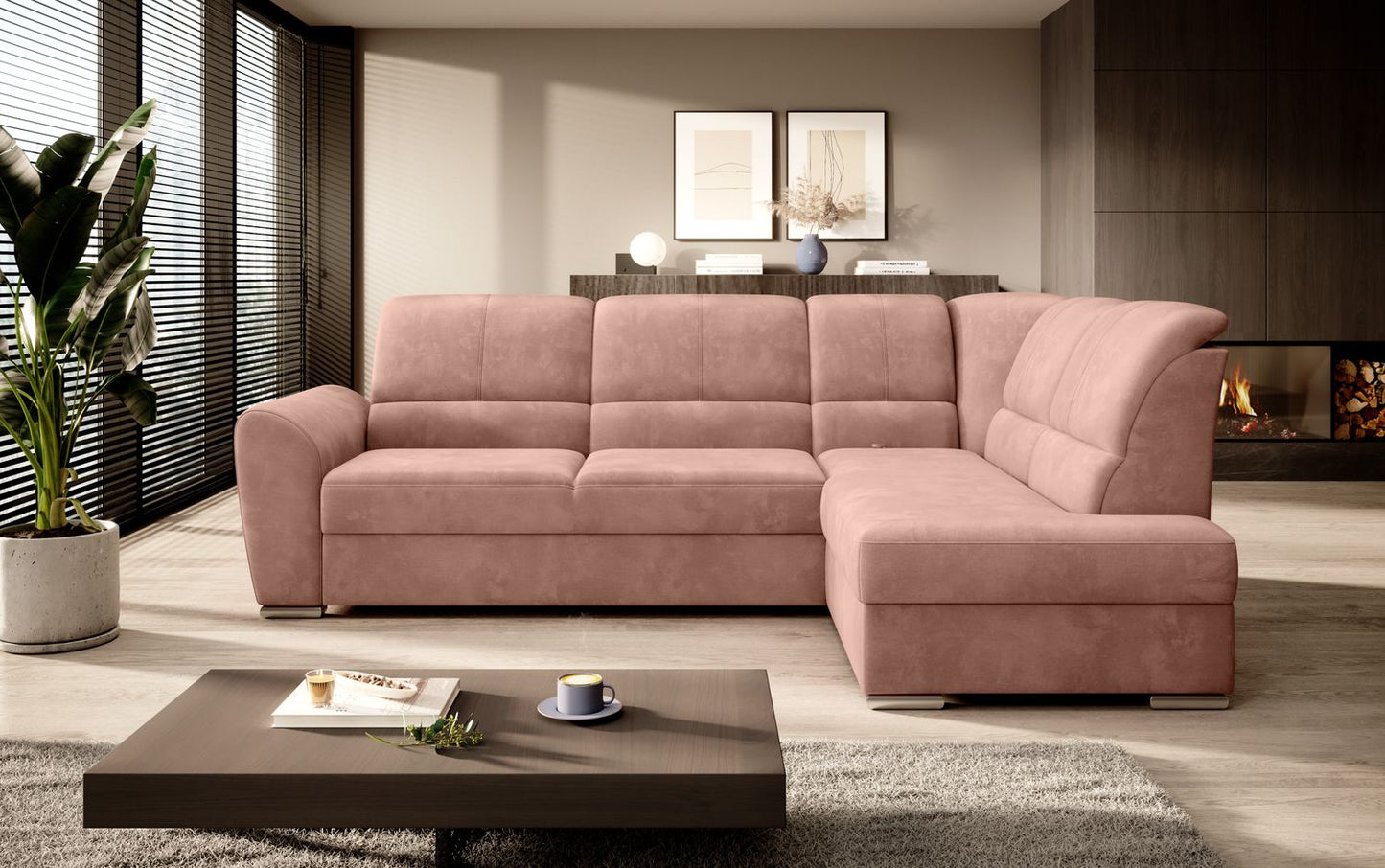 Corner Sleeper Sofa Siber 65 | size: Width: 270cm, Height: 93cm, Depth: 186cm | color: Nube | image: 1 | variant: 1015333