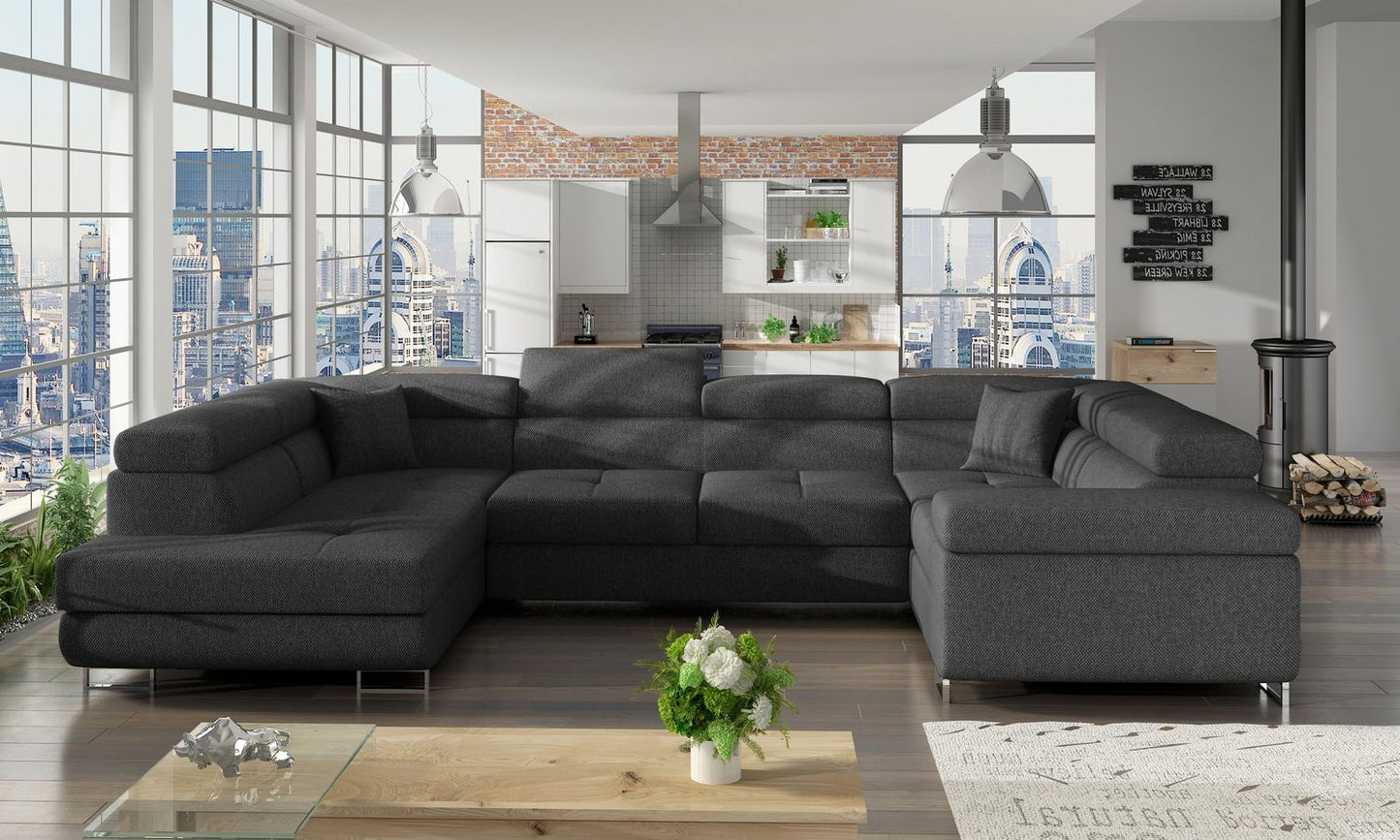 Corner Sleeper Sofa Stamford 39 | size: Width: 340cm, Height: 90cm, Depth: 58cm | color: Inari | image: 1 | variant: 1016745