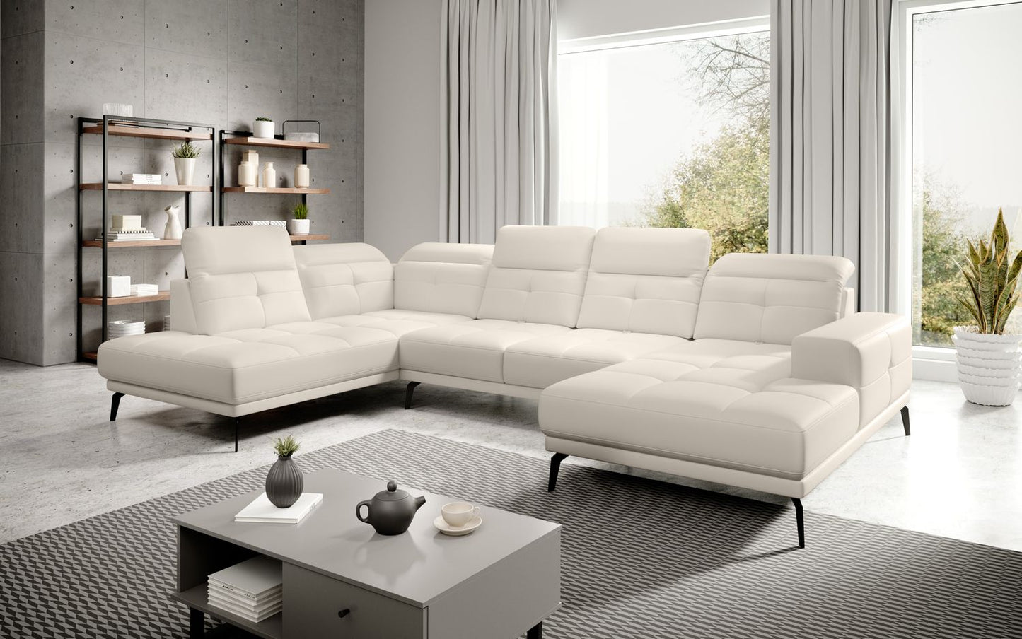 Corner Sofa Alnwick 35 | size: Width: 350cm, Height: 107cm, Depth: 205cm | color: Softis | image: 1 | variant: 1015293