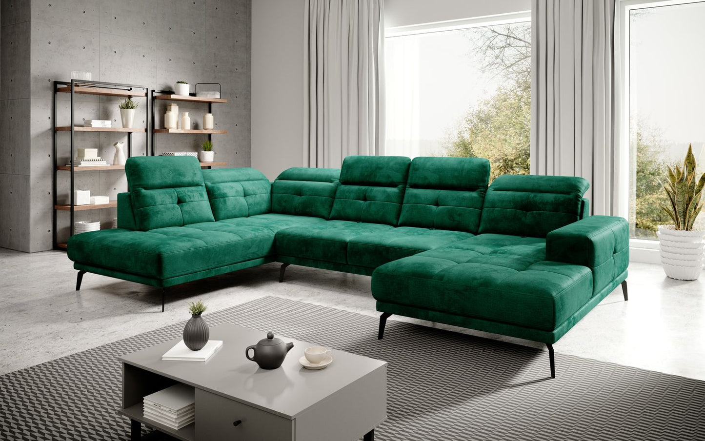 Corner Sofa Alnwick 38 | size: Width: 350cm, Height: 107cm, Depth: 205cm | color: Nube | image: 1 | variant: 1015296