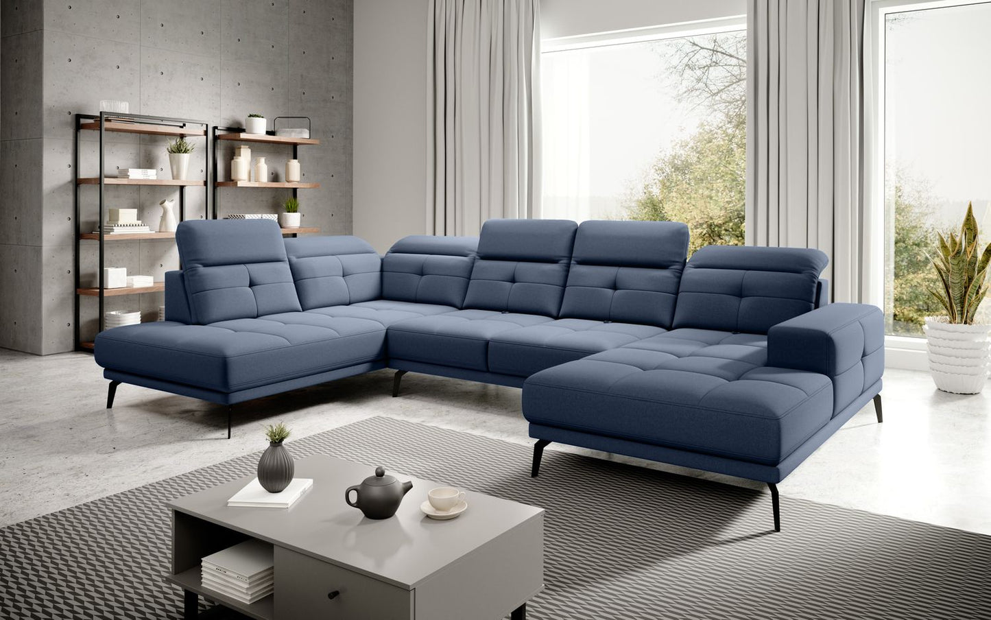 Corner Sofa Alnwick 41 | size: Width: 350cm, Height: 107cm, Depth: 205cm | color: Gojo | image: 1 | variant: 1015299