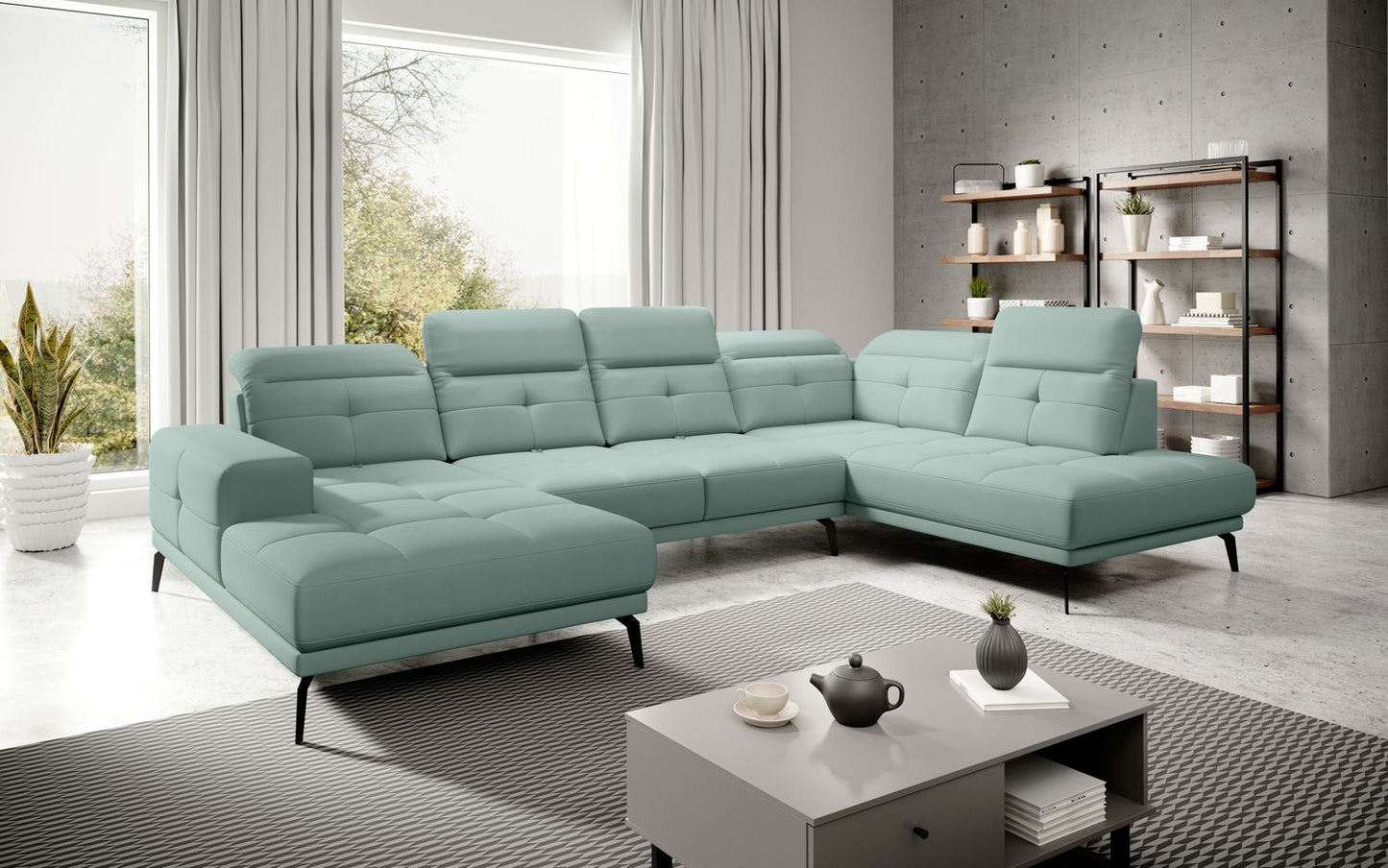 Corner Sofa Alnwick 64 | size: Width: 350cm, Height: 107cm, Depth: 205cm | color: Poco | image: 1 | variant: 1015322