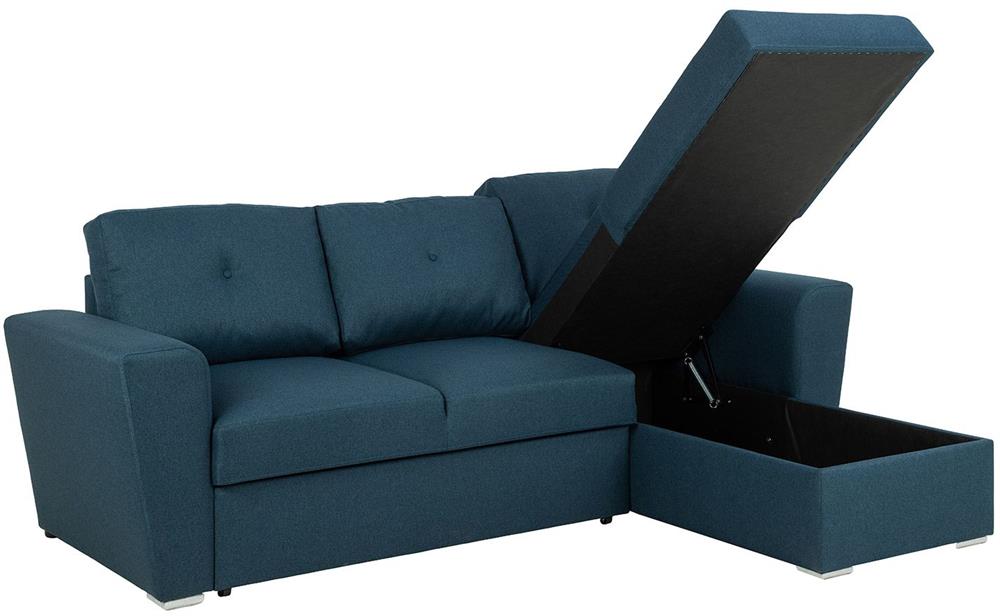 Corner Sofa Aylesbury | size: Width: 243cm, Height: 86cm, Depth: 163cm | color: Blue | image: 3 | variant: 1000398