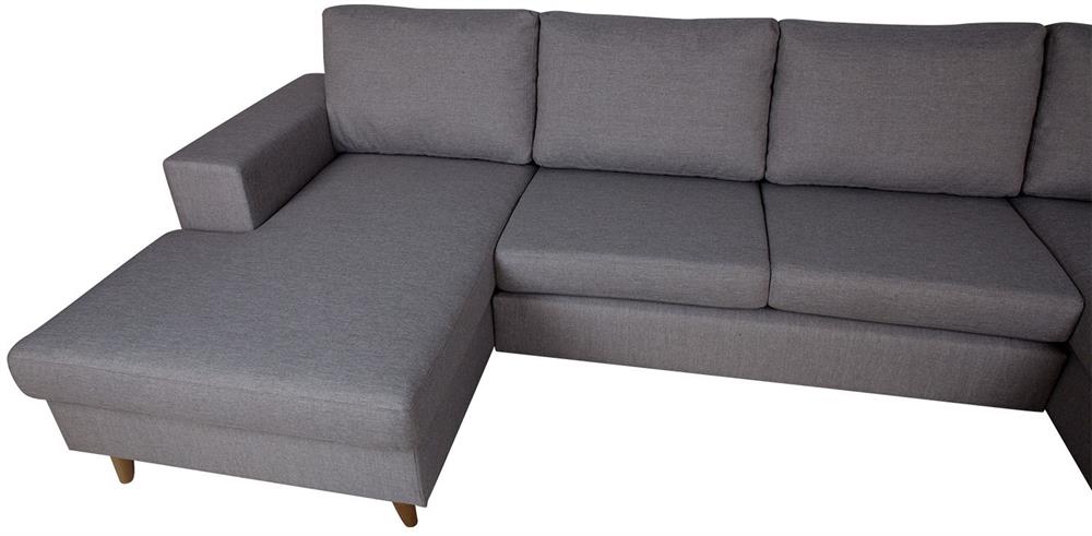 Corner Sofa Bicester | size: Width: 318cm, Height: 92cm, Depth: 185cm | color: Gray | image: 5 | variant: 1000342