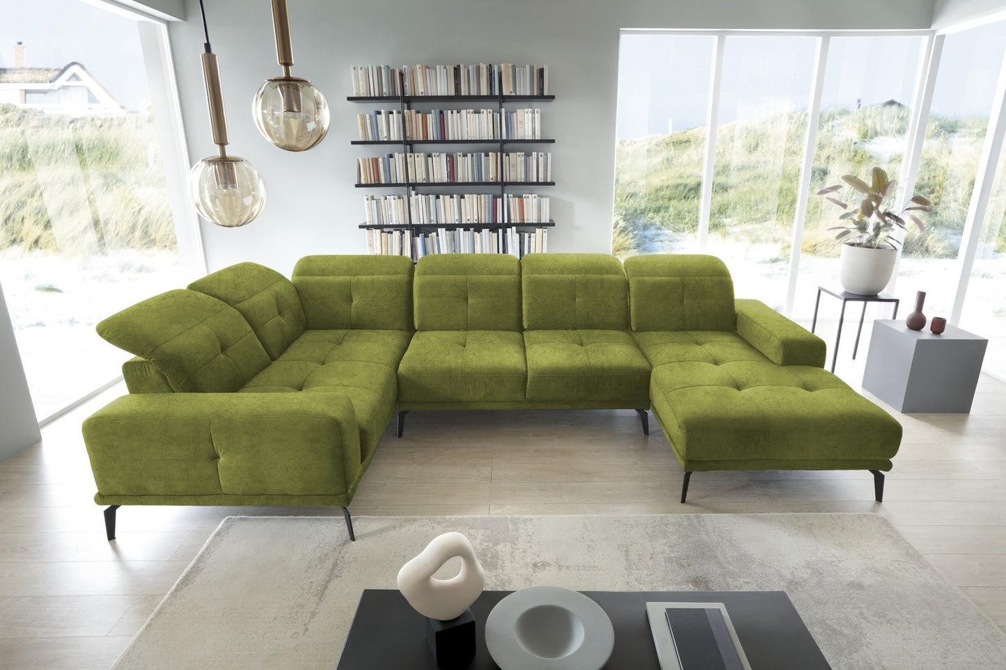 Corner Sofa Louth 43 | size: Width: 350cm, Height: 77cm, Depth: 201cm | color: Loco | image: 1 | variant: 1015920