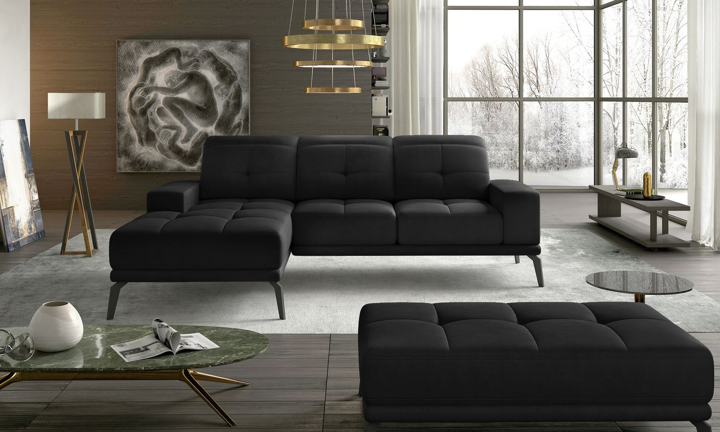 Corner Sofa Torrense 49 | size: Width: 265cm, Height: 98cm, Depth: 53cm | color: Mat/Velvet | image: 1 | variant: 1016575