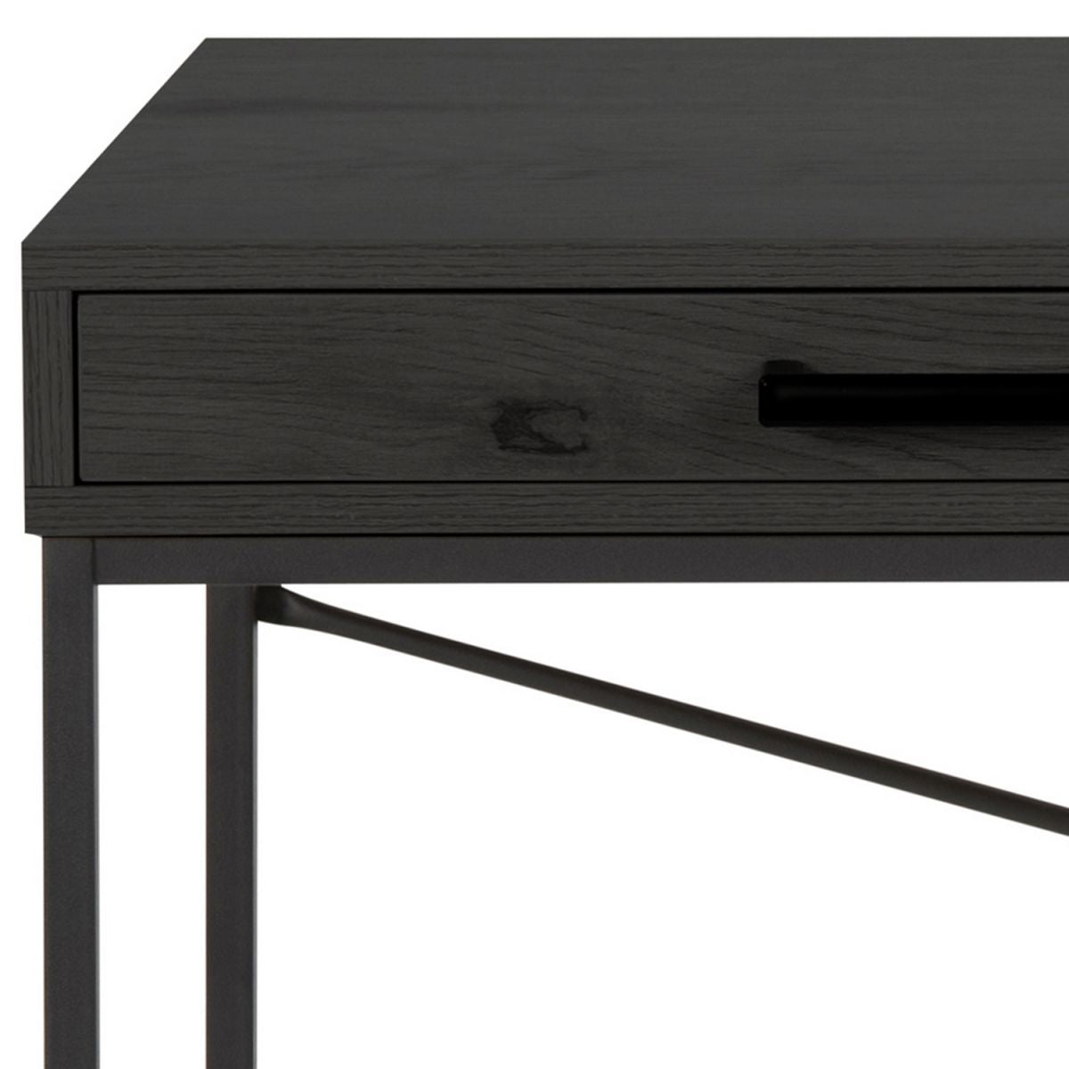 Desk Aberystwyth | size: Length: 110cm, Width: 45cm, Height: 75cm | color: Black | image: 2 | variant: 1005353