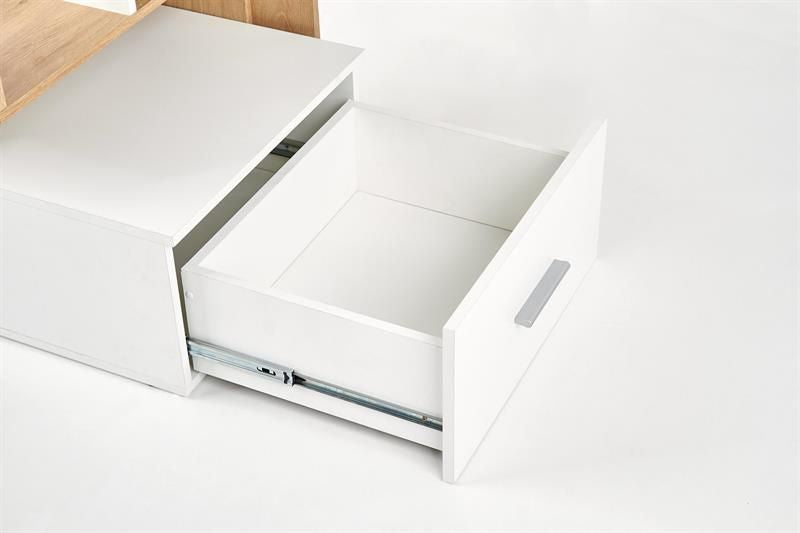 Desk Dubai | size: Length: 50cm, Width: 149cm, Height: 105cm | color: White/Oak | image: 2 | variant: 1003246