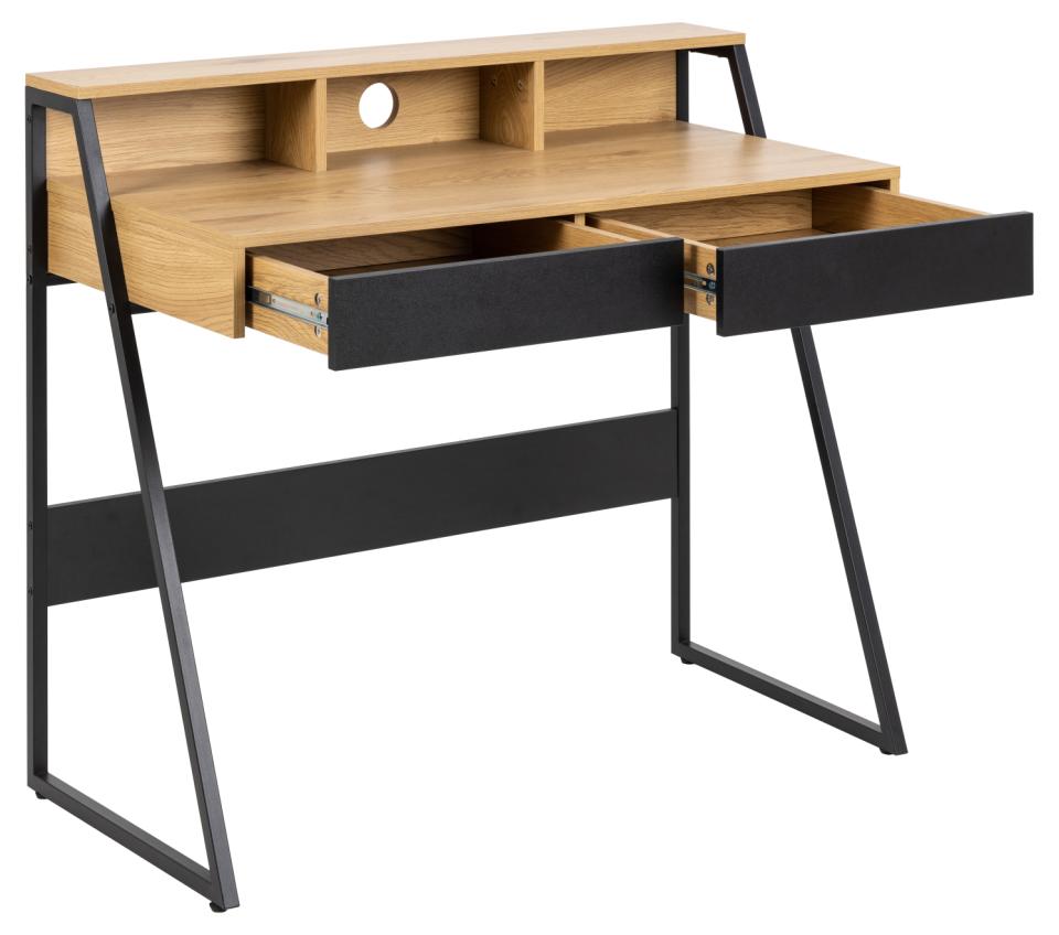 Desk East Cross Keys | size: Length: 50cm, Width: 100cm, Height: 88cm | color: Brown/Black | image: 3 | variant: 1005699