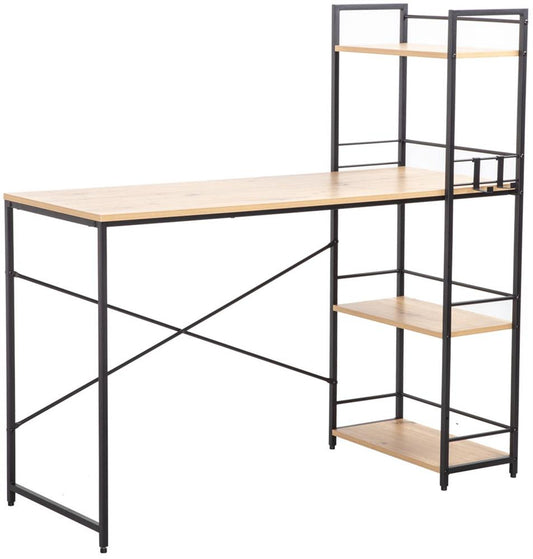 Desk East Folkestone | size: Length: 51cm, Width: 120cm, Height: 120cm | color: Black/Oak | image: 1 | variant: 1006036