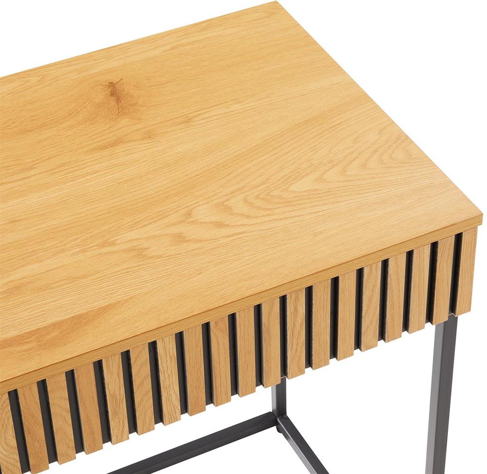 Desk East Lille | size: Length: 50cm, Width: 120cm, Height: 79cm | color: Oak | image: 6 | variant: 1006396