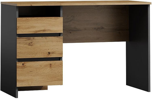 Desk West La Spezia | size: Length: 55cm, Width: 120cm, Height: 77cm | color: Brown/Black | image: 0 | variant: 1007911