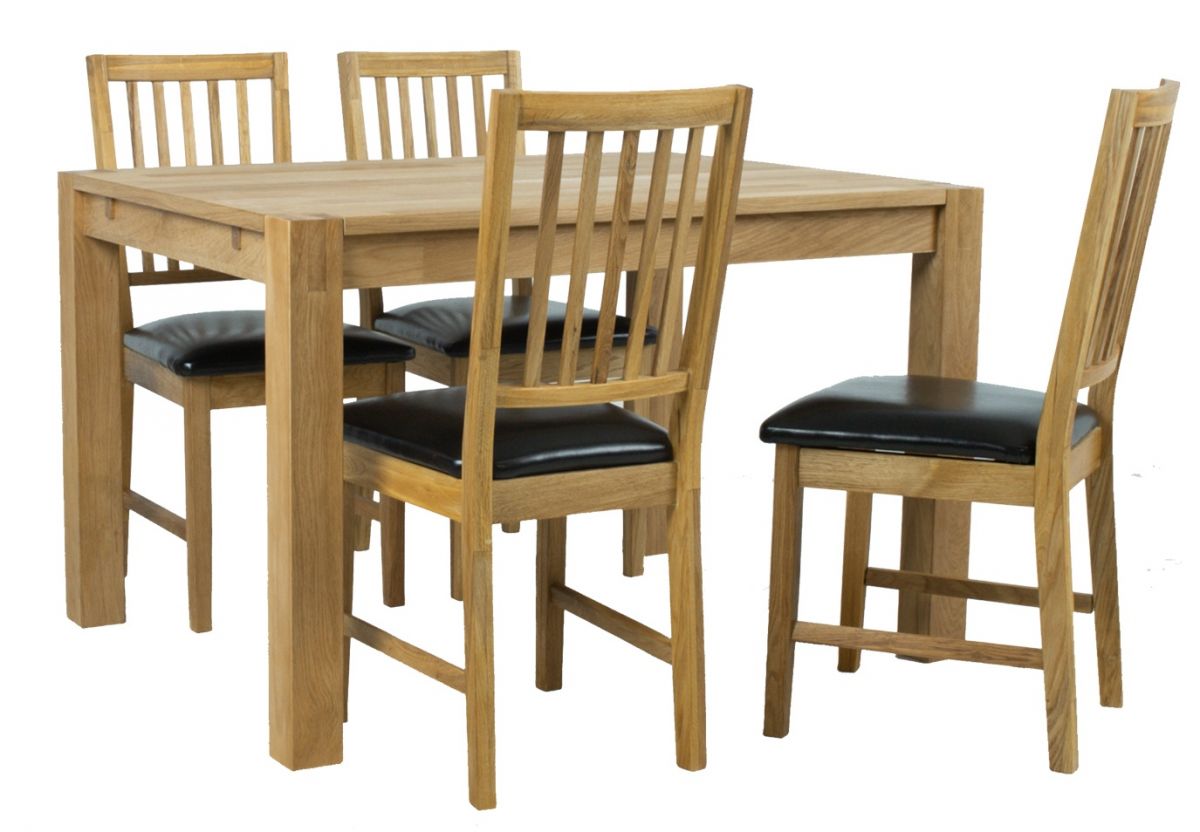 Dining Room Furniture Set Chicago New 2 | size: Length: 90cm, Width: 120cm, Height: 76cm | color: Black/Oak | image: 0 | variant: 1006943