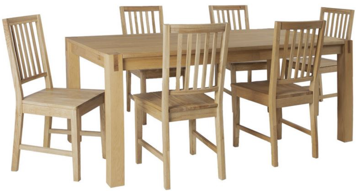 Dining Room Furniture Set Chicago New 20 | size: Length: 90cm, Width: 180cm, Height: 76cm | color: Oak | image: 1 | variant: 1012865