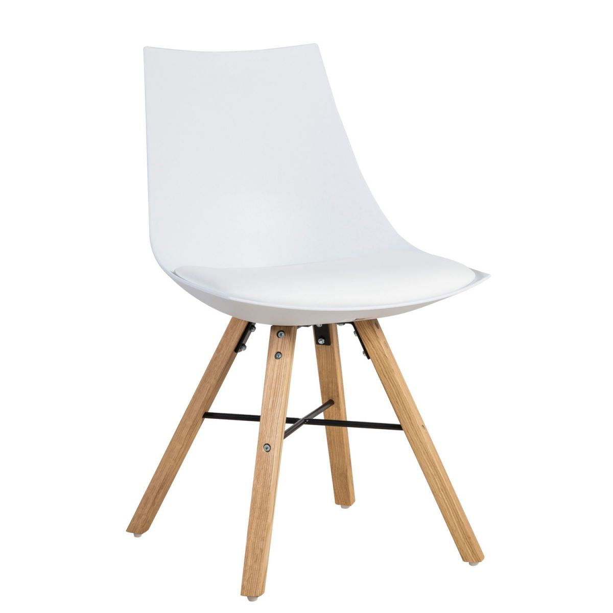 Dining Room Furniture Set Drammen | size: Length: 90cm, Width: 180cm, Height: 76cm | color: White/Beige/Oak | image: 2 | variant: 1001695