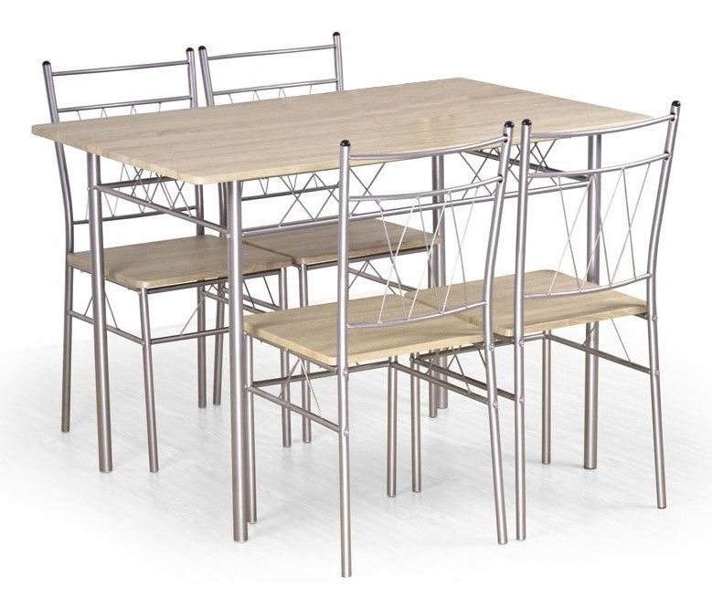 Dining Room Furniture Set Faust | size: Length: 70cm, Width: 110cm, Height: 75cm | color: Beige/Grey | image: 1 | variant: 1011348