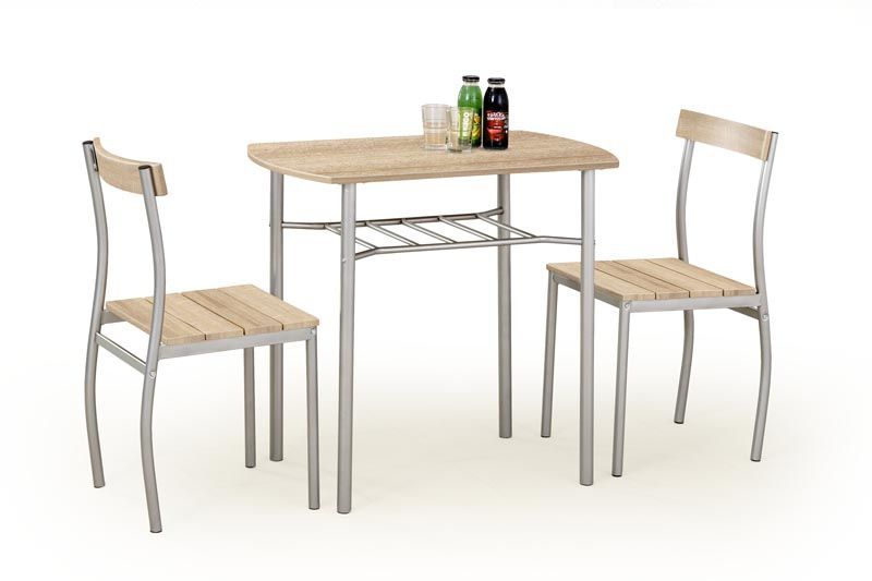Dining Room Furniture Set Kyoto | size: Length: 50cm, Width: 82cm, Height: 75cm | color: Beige/Grey | image: 1 | variant: 1003354