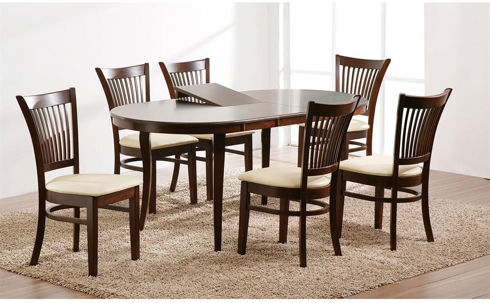 Dining Room Furniture Set Mold | size: Length: 90cm, Width: 178cm, Height: 76cm | color: Brown/Grey | image: 4 | variant: 1006161