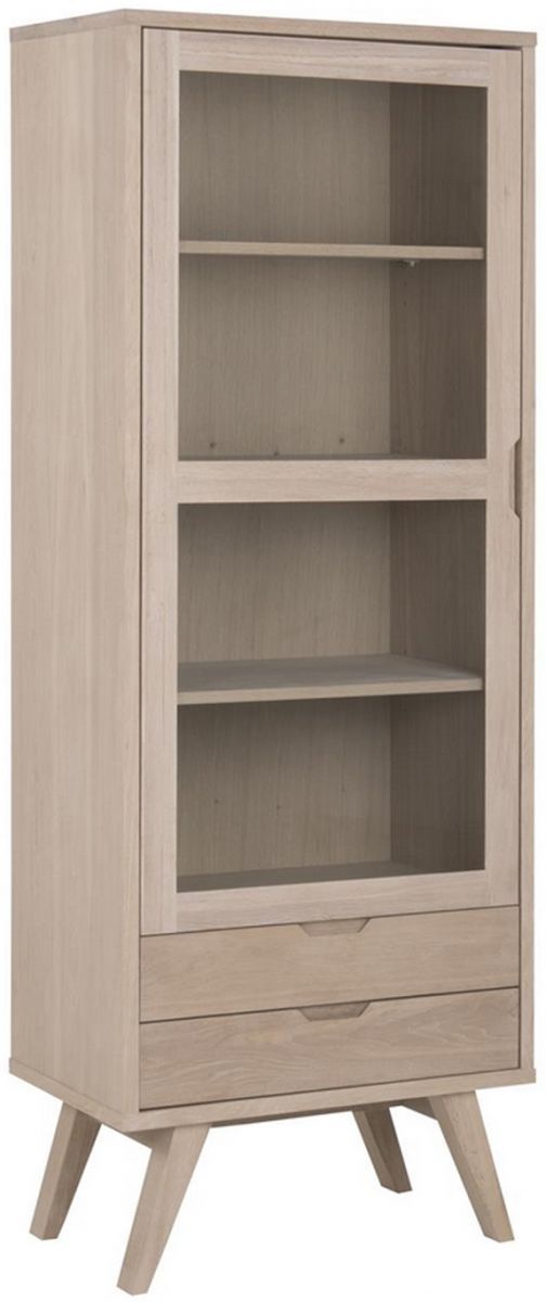 Display Cabinet Naples | size: Width: 72cm, Height: 190cm, Depth: 42cm | color: Oak | image: 0 | variant: 1005750