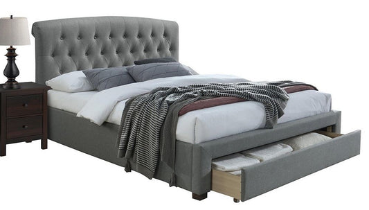 Double Bed East Atlanta | size: Length: 219cm, Width: 170cm, Height: 118cm | color: Gray | image: 1 | variant: 1006689