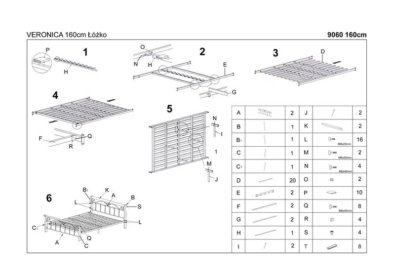 Double Bed East Benevento | size: Length: 219cm, Width: 162cm, Height: 101cm | color: Black/cherry wood | image: 7 | variant: 1006668
