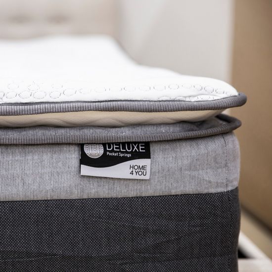 Double Bed East Buxton | size: Length: 218.5cm, Width: 165cm, Height: 104cm | color: Gray | image: 5 | variant: 1005811