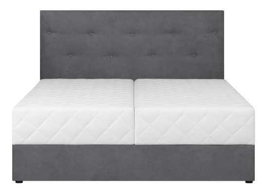 Double Bed East Helsingborg | size: Length: 209cm, Width: 162cm, Height: 110cm | color: Gray | image: 2 | variant: 1005820