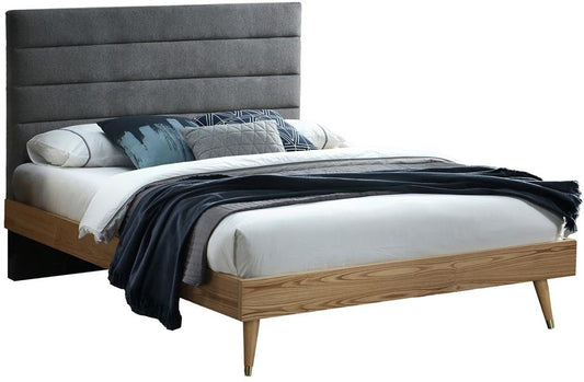 Double Bed East Logrono | size: Length: 211cm, Width: 166.5cm, Height: 110.5cm | color: Gray | image: 1 | variant: 1006276