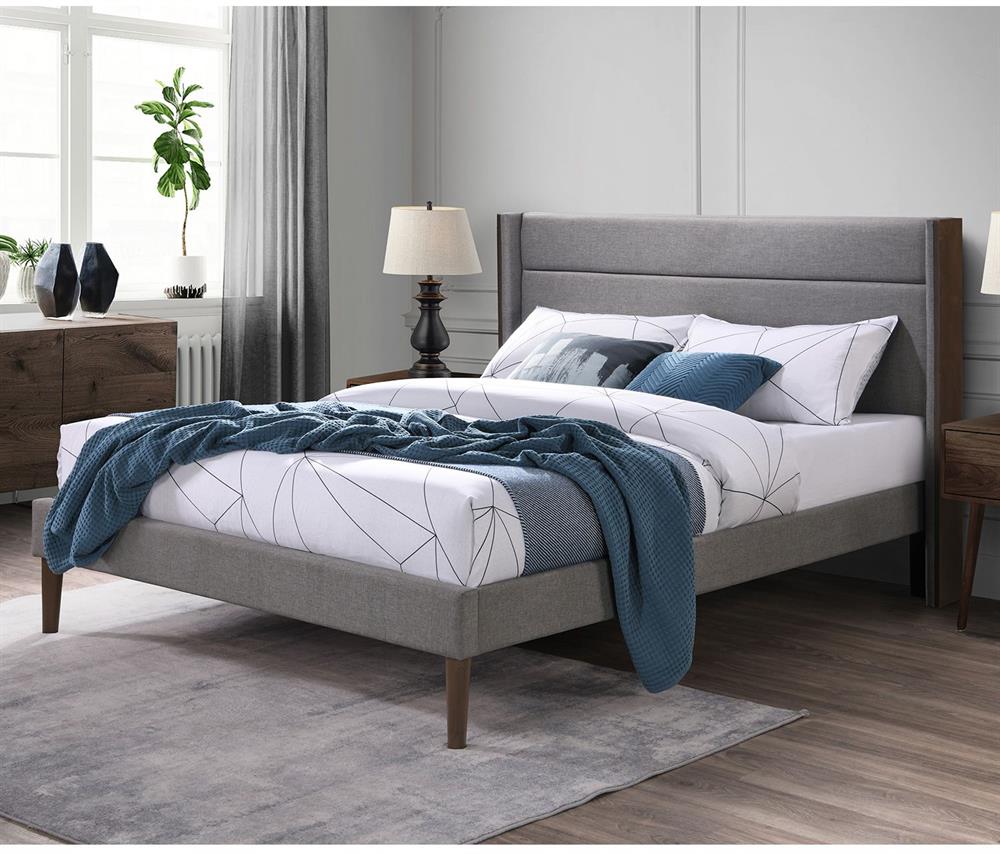 Double Bed East Marseille | size: Length: 210cm, Width: 167cm, Height: 114.5cm | color: Gray | image: 2 | variant: 1006293