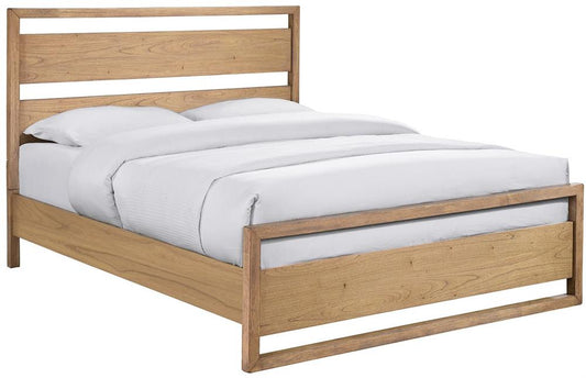 Double Bed East San Sebastian | size: Length: 209.5cm, Width: 166cm, Height: 120.5cm | color: Oak | image: 1 | variant: 1006292
