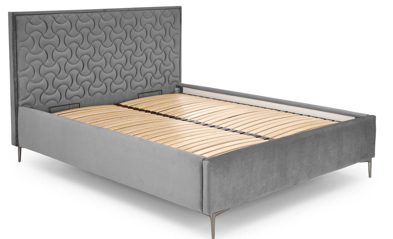 Double Bed Los Angeles | size: Length: 208cm, Width: 175cm, Height: 44cm | color: Gray | image: 0 | variant: 1003383