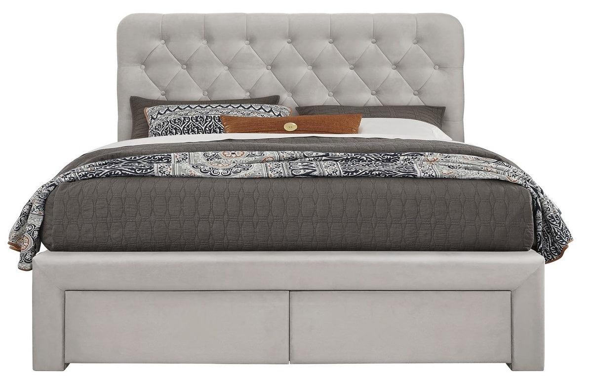 Double Bed Marisol | size: Length: 216cm, Width: 167cm, Height: 118cm | color: Beige | image: 0 | variant: 1010026