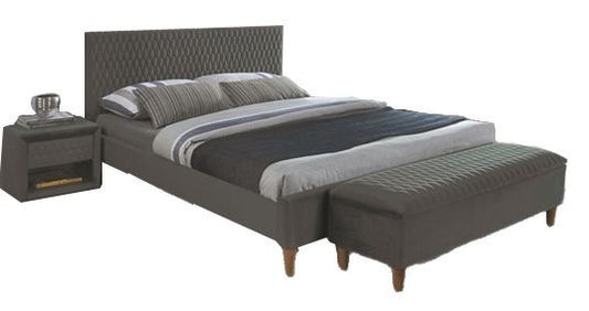 Double Bed Northwich | size: Length: 206cm, Width: 145cm, Height: 96cm | color: Gray | image: 1 | variant: 1007612