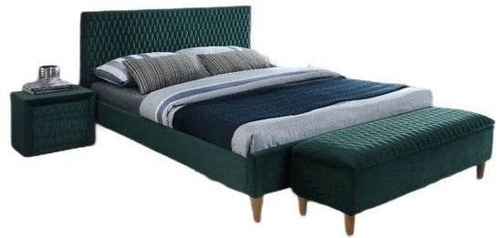 Double Bed Northwich | size: Length: 206cm, Width: 165cm, Height: 96cm | color: Green | image: 1 | variant: 1004512