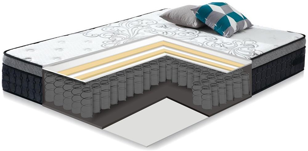 Double Bed Olney | size: Length: 220.5cm, Width: 173cm, Height: 116cm | color: Beige | image: 3 | variant: 1001759