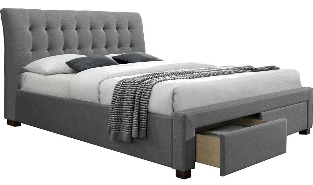 Double Bed Percy | size: Length: 220cm, Width: 173cm, Height: 109cm | color: Gray | image: 1 | variant: 1010975
