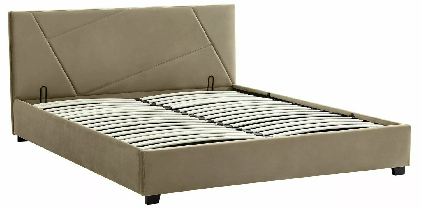 Double Bed Rawtenstall | size: Length: 212cm, Width: 167cm, Height: 86cm | color: Beige | image: 0 | variant: 1004520