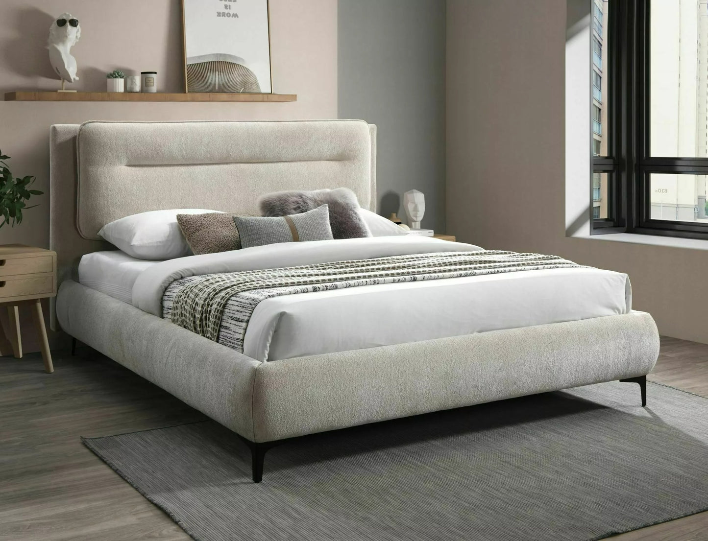 Double Bed Thornbury | size: Length: 217cm, Width: 179cm, Height: 114cm | color: Beige | image: 0 | variant: 1004545