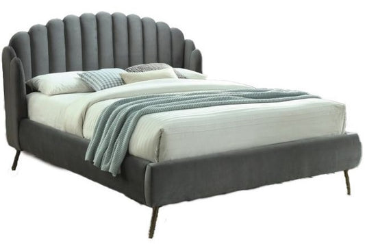 Double Bed West Amsterdam | size: Length: 222cm, Width: 183cm, Height: 130cm | color: Gray | image: 1 | variant: 1007609