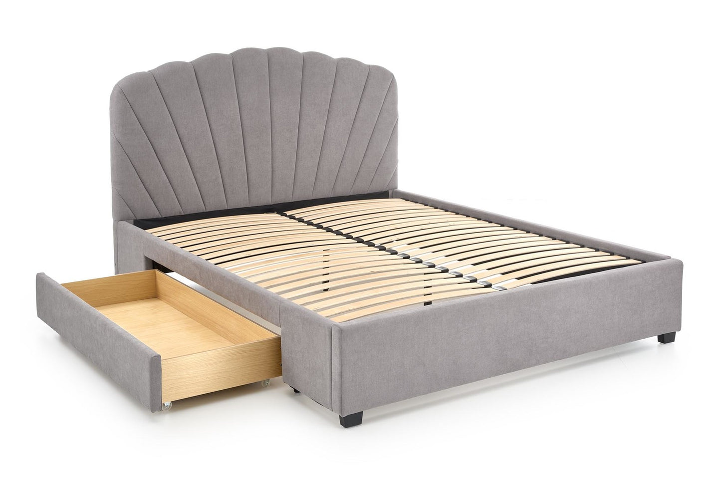 Double Bed West Stavanger | size: Length: 214cm, Width: 160cm, Height: 120cm | color: Gray | image: 5 | variant: 1007469