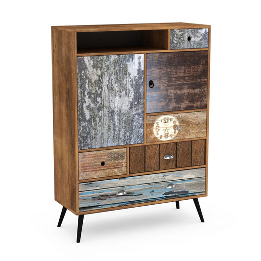 Dresser East Imola | size: Width: 100cm, Height: 140cm, Depth: 29cm | color: Multicolored | image: 1 | variant: 1006636