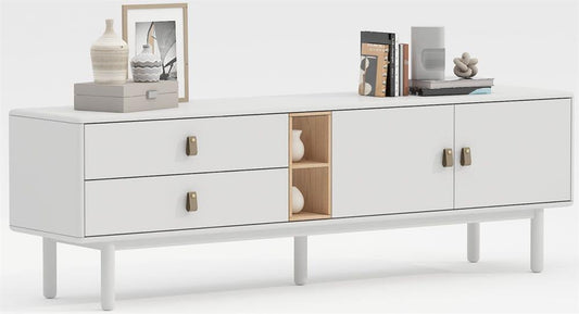 Dresser Leicester | size: Length: 40cm, Width: 180cm, Height: 55cm | color: White | image: 1 | variant: 1006328