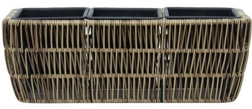 Flower Box Didcot | size: Length: 43cm, Width: 16cm, Height: 16cm | color: Brown | image: 2 | variant: 1000739